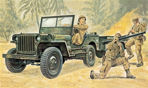 Willys MB Jeep with Trailer (Italeri 1/35)