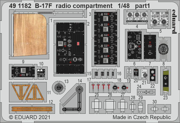 B-17F radio compartment  for HK Models 1/48 (Eduard)