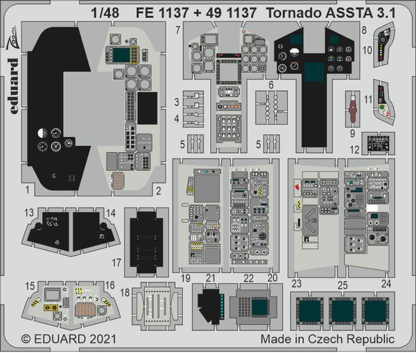 Tornado ASSTA 3.1 interior for Revell 1/48 (Eduard)