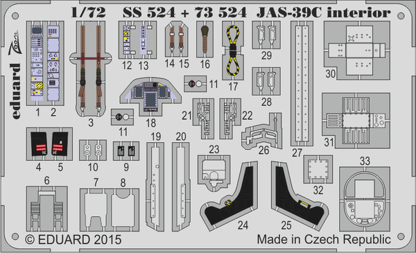 Detail Set JAS-39C interior S. A. for Revell 1/72 (Eduard)