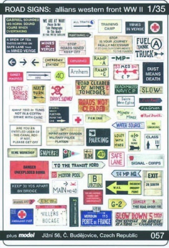 Road signs: allied western front WWII (Plus model 1/35)