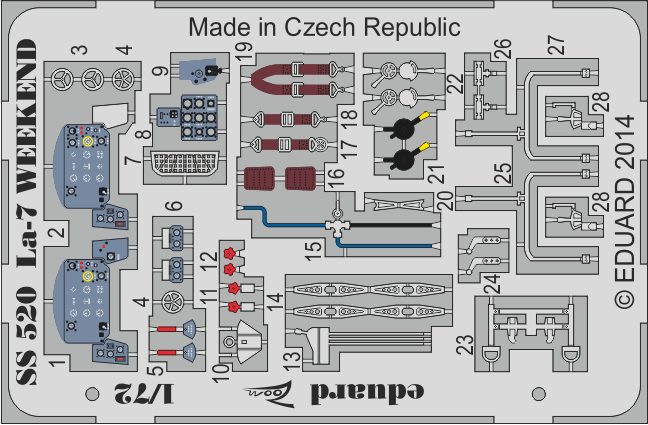 Detail Set La-7 for Eduard Weekend 1/72 (Eduard)