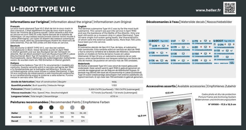 U-boot Type VII C (Heller 1/400)