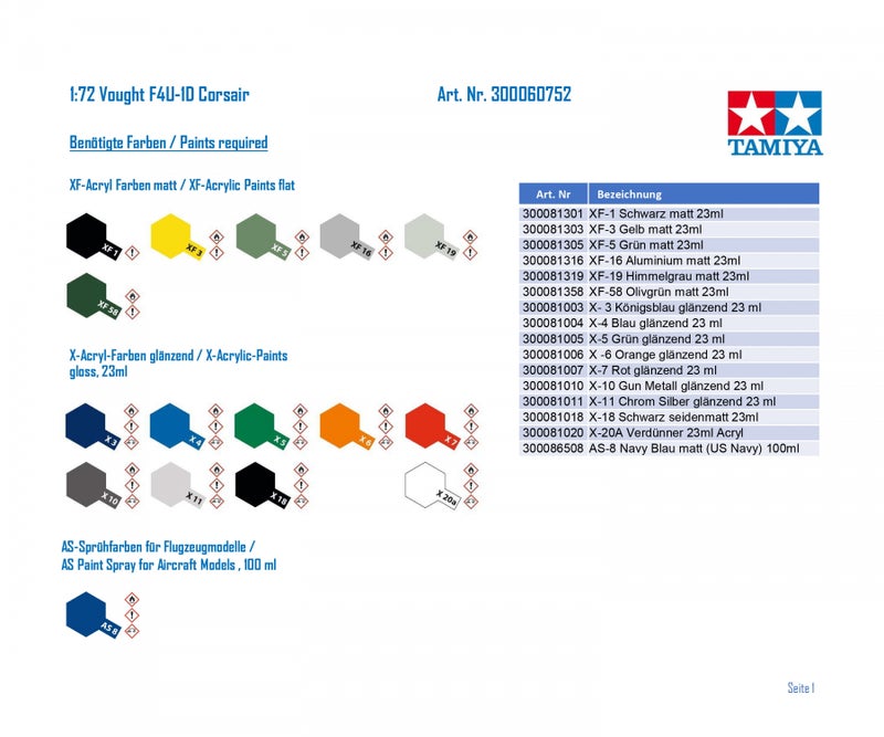 Vought F4U-1D Corsair (Tamiya 1/72)